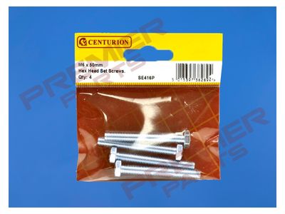 M6 x 50mm Hex Head Set Screws (Pack of 4)