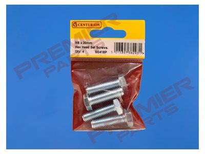 M8 x 30mm Hex Head Set Screws (Pack of 4)