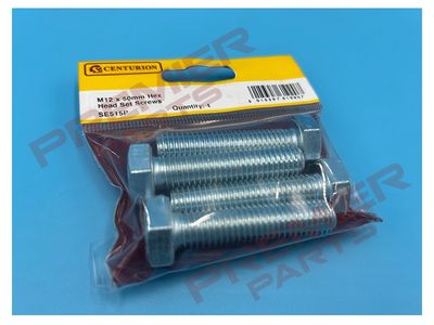 M12 x 50mm Hex Head Set Screws (Pack of 4)