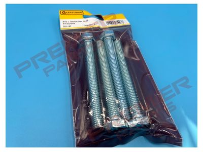M12 x 100mm Hex Head Set Screws (Pack of 4)