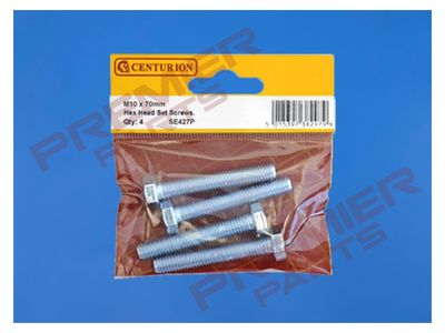 M10 x 70mm Hex Head Set Screws (Pack of 4)