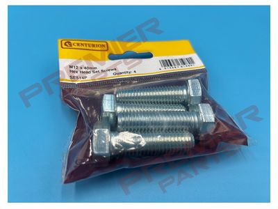 M12 x 40mm Hex Head Set Screws (Packs of 4)