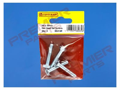 M6 x 30mm Hex Head Set Screws (Pack of 4)