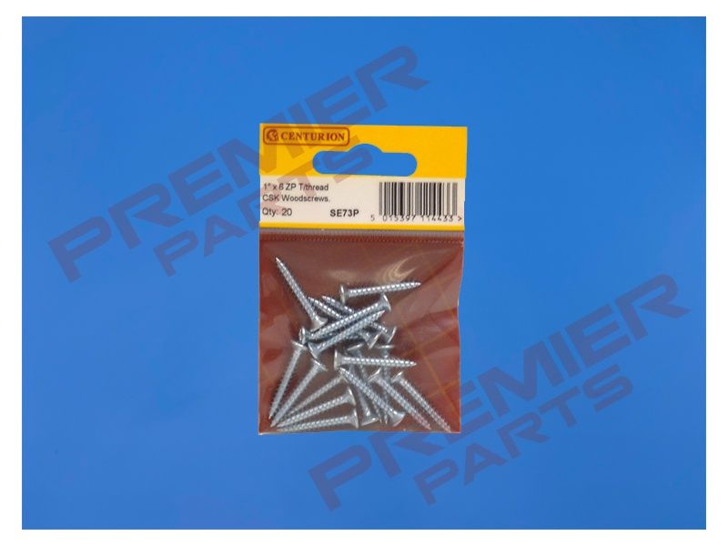 1&quot; x 6 ZP Cross Recessed Hardened Twin Thread Woodscrews with Countersunk Head (Pack of 20)