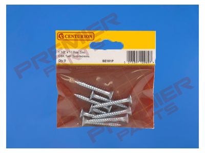 1 1/2&quot; x 10 ZP Cross Recessed Hardened Twin Thread Woodscrews with Countersunk Head (Pack of 9)