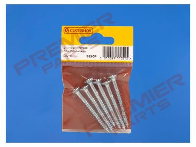 General Purpose Pozi Twin Thread Countersunk Screws, 2&quot; x 10, Zinc Plated PK6