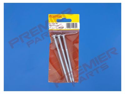 4&quot; x 12 ZP Cross Recessed Hardened Twin Thread Woodscrews with Countersunk Head (Pack of 3)