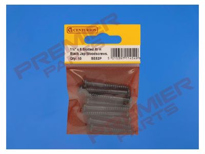 1 1/2&quot; x 8 BJP Slotted Round Head Woodscrews (Pack of 10)