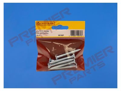 2&quot; x 12 ZP Cross Recessed Hardened Twin Thread Woodscrews with Countersunk Head (Pack of 6)