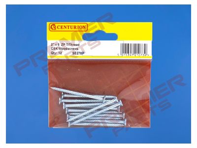 2&quot; x 6 ZP Cross Recessed Hardened Twin Thread Woodscrews with Countersunk Head (Pack of 12)