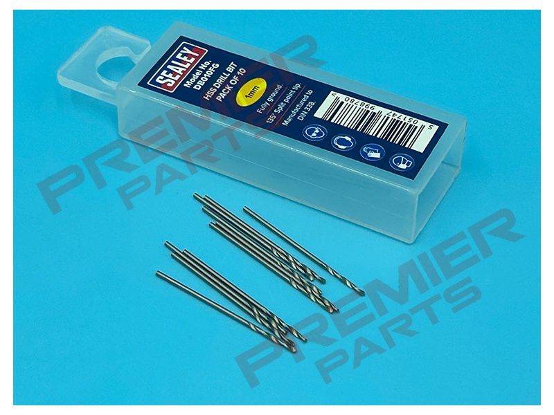 HSS Fully Ground Drill Bit Ø1mm Pack of 10