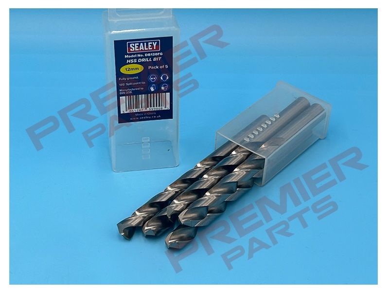HSS Fully Ground Drill Bit Ø12mm Pack of 5