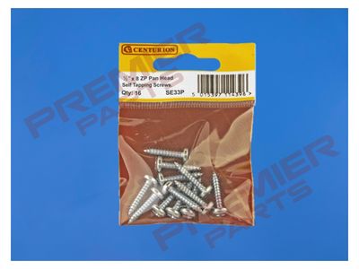 1/2&quot; x 8 ZP Pan Head Self Tapping Screws  (Pack of 16)