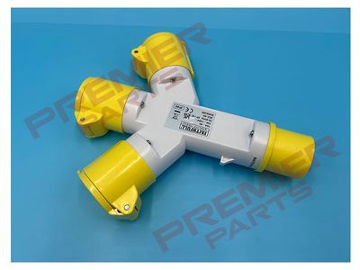 3-Way Splitter 110V IP44 16amp 2P + E