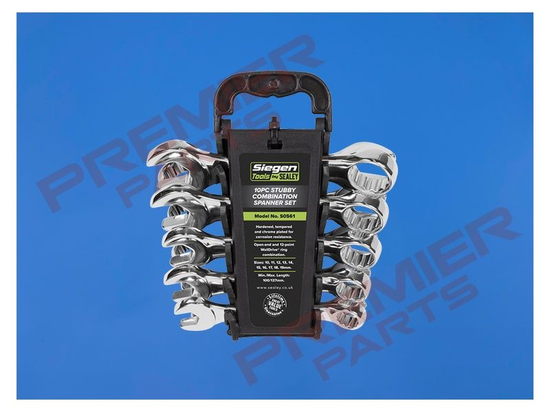 Combination Spanner Set 10pc Stubby Metric