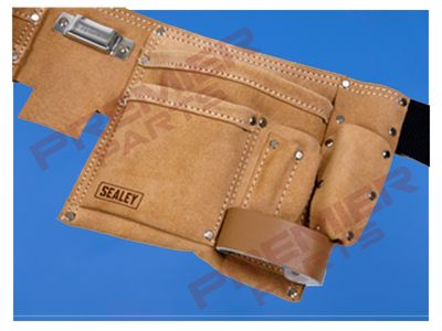 Double Pouch Leather Tool Belt