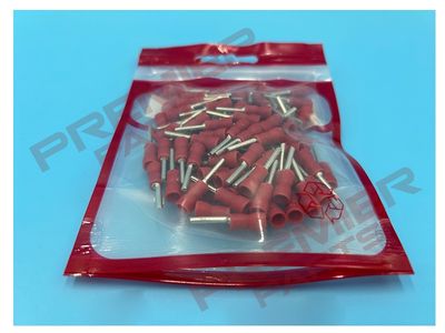 Easy-Entry Pin Terminal 12 x Ø1.9mm Red Pack of 100