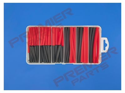 Heat Shrink Tubing Assortment 180pc 50 &amp; 100mm Black &amp; Red