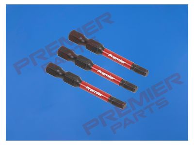 Hex 4mm Impact Power Tool Bits 50mm - 3pc