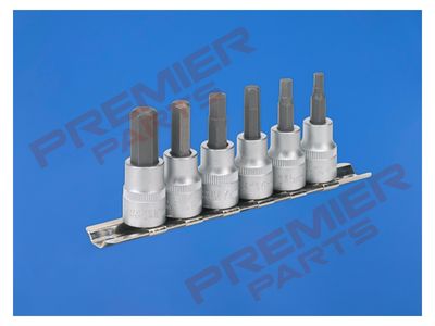 Hex Key Socket Bit Set 6pc 3/8"Sq Drive Metric