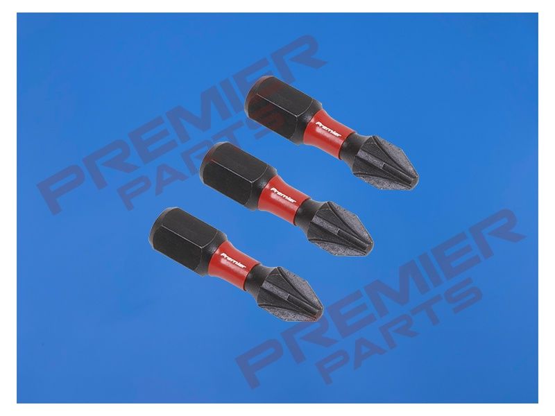 Pozi #2 Impact Power Tool Bits 25mm - 3pc