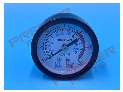 50MM PRESSURE GAUGE 1/4 BACK 0-180PSI(0-12BAR)