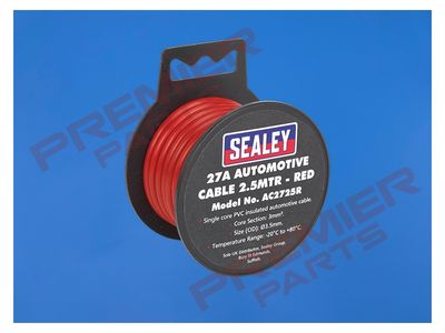 27A Thick Wall Automotive Cable 2.5m - Red