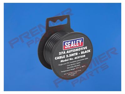 27A Thick Wall Automotive Cable 2.5m - Black