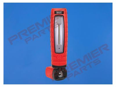 Rechargeable 360° Inspection Lamp 14 SMD LED + 3W LED Red Lithium-ion