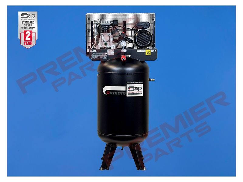 SIP VN3/150-SB Vertical Belt Drive Compressor