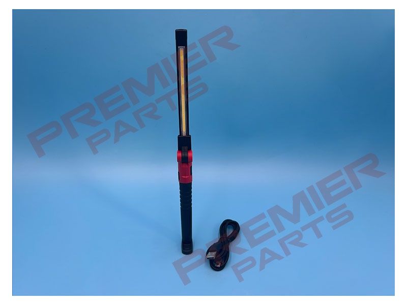 Rechargeable Slim Folding Pocket Light 2 COB &amp; 1 SMD LED - Red