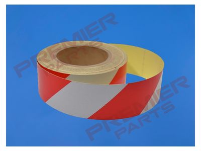 Reflective Tape, Red and White (50mm x 25m)