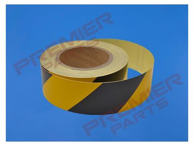 Reflective Tape, Black and Yellow (50mm x 25m)