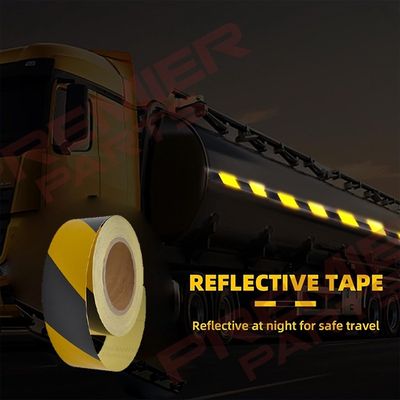 Reflective Tape, Black and Yellow (50mm x 25m)