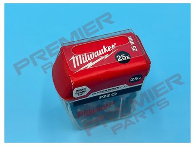 Milwaukee 4932472041 SHOCKWAVE PZ2 25mm Screwdriver Bits 25 Piece