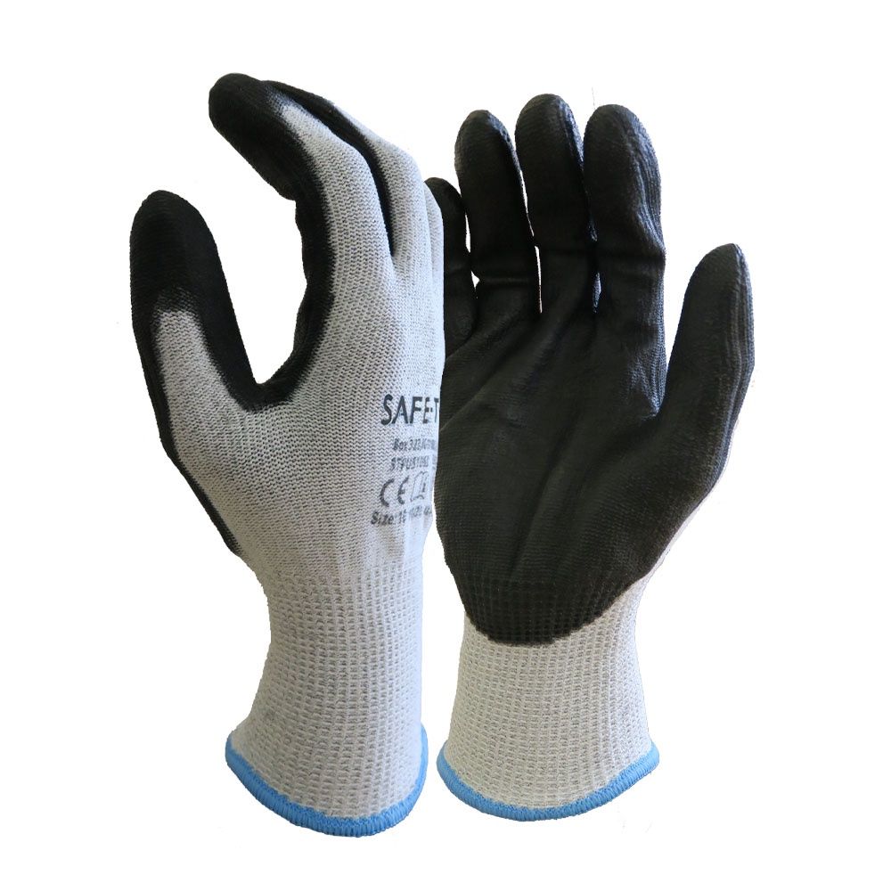 PU Gloves Palm Coated Cut D, Size: 9