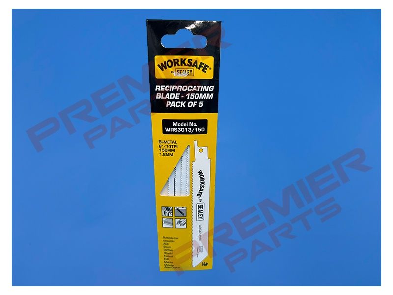 Reciprocating Saw Blade Metal 150mm 18tpi - Pack 5