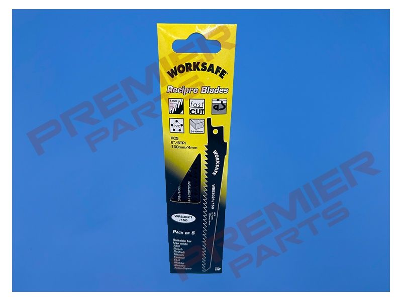 Reciprocating Saw Blade 150mm 6tpi - Pack of 5