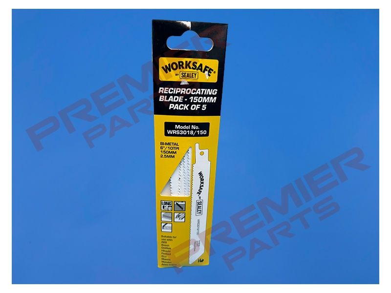 Reciprocating Saw Blade 150mm 10tpi - Pack of 5