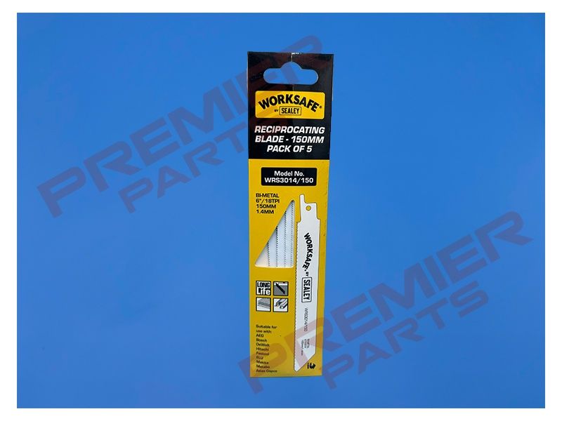 Reciprocating Saw Blade Metal 150mm 18tpi - Pack of 5