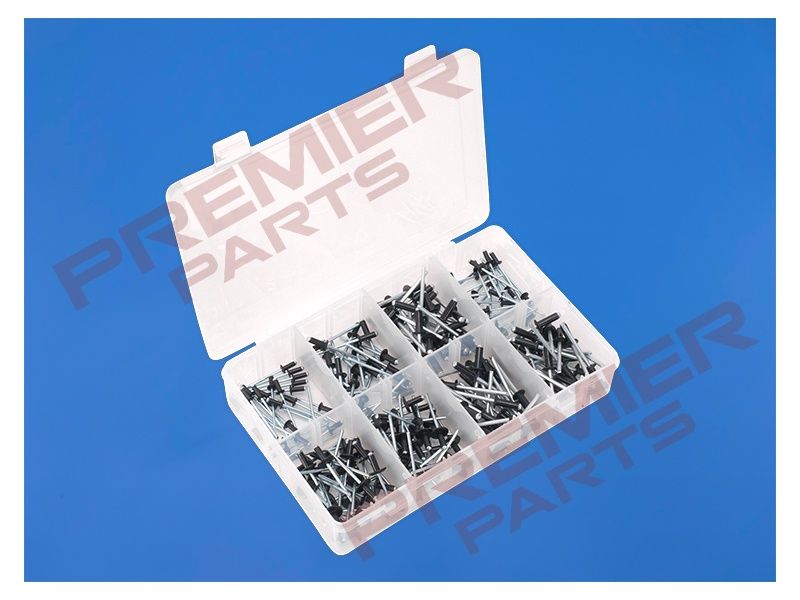 Rivet Assortment 200pc Black Anodised