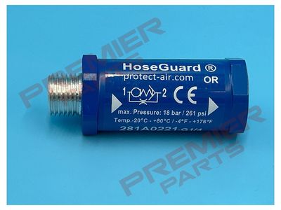 AIR FUSE  Thread: 1/4" BSPP - Max Pressure: 18 bar - Flow at 8 bar: 660 Nl/min