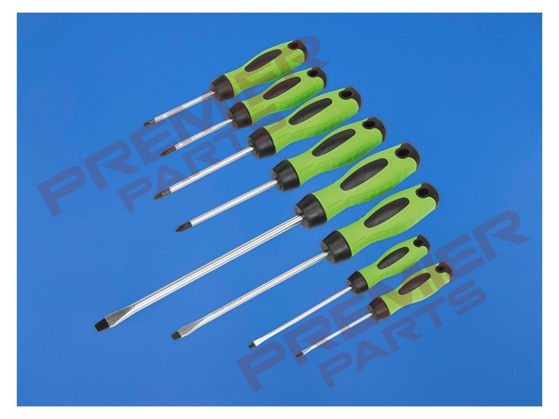 Screwdriver Set 8pc Hi-Vis Green