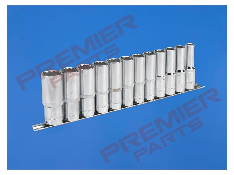 Socket Set 12pc 1/2&quot;Sq Drive 12pt Deep WallDrive Metric
