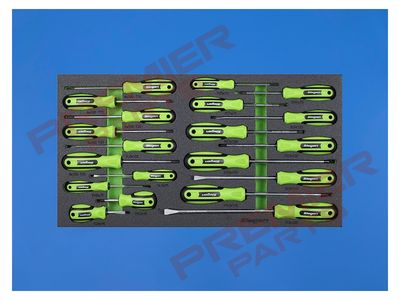 Siegen Screwdriver Set with Tool Tray 20pc