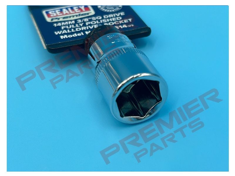 WallDrive Socket 14mm 3/8&quot;Sq Drive Fully Polished