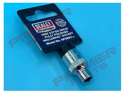 WallDrive Socket 7mm 3/8"Sq Drive Fully Polished