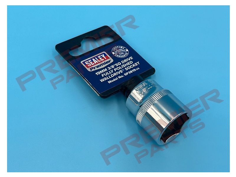 WallDrive Socket 19mm 3/8&quot;Sq Drive Fully Polished