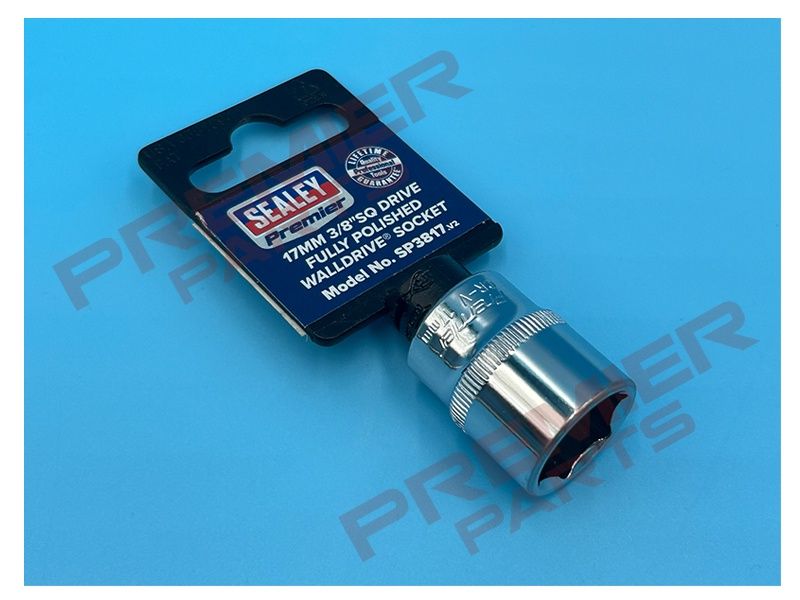 WallDrive Socket 17mm 3/8&quot;Sq Drive Fully Polished
