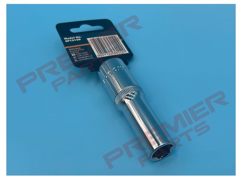 WallDrive Socket 12mm Deep 1/2&quot;Sq Drive Fully Polished